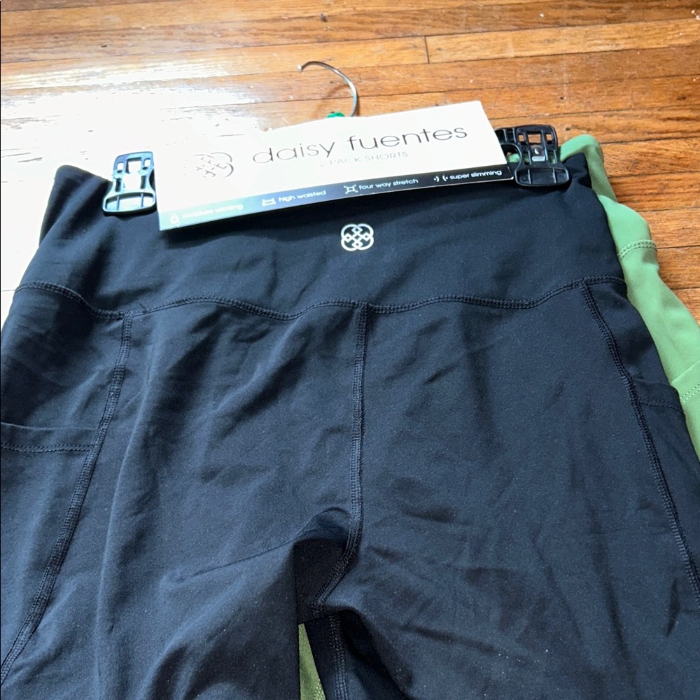 Daisy Fuentes Black and Green Kids Leggings